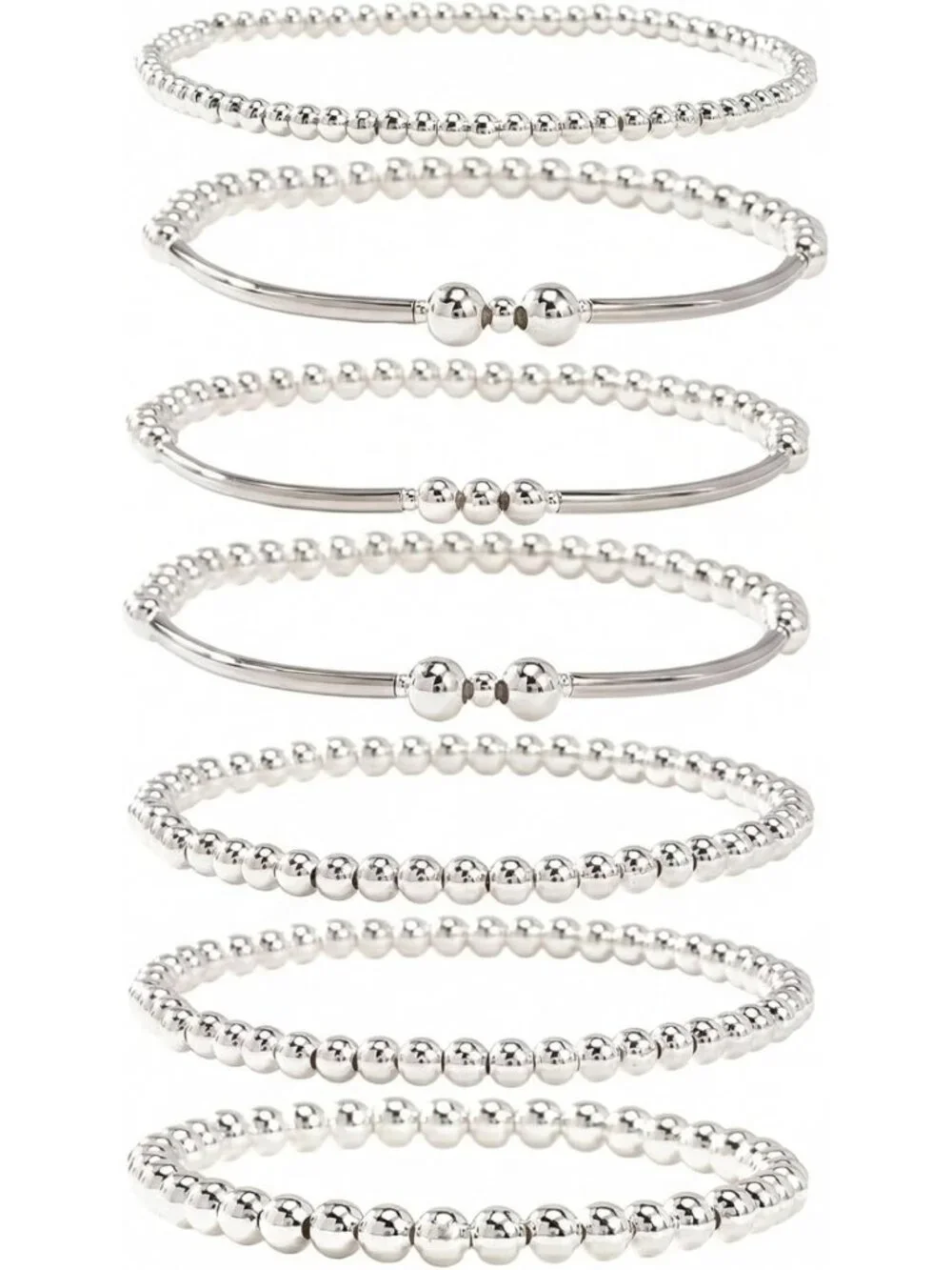 14K Gold Plated Pearl Beaded Cross Bracelets Stack Set - Boho Colorful Jewelry